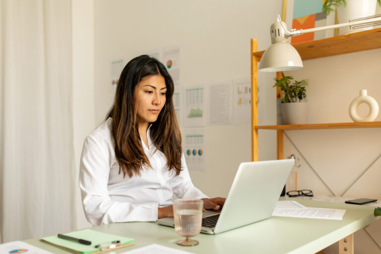 Person working at a desk